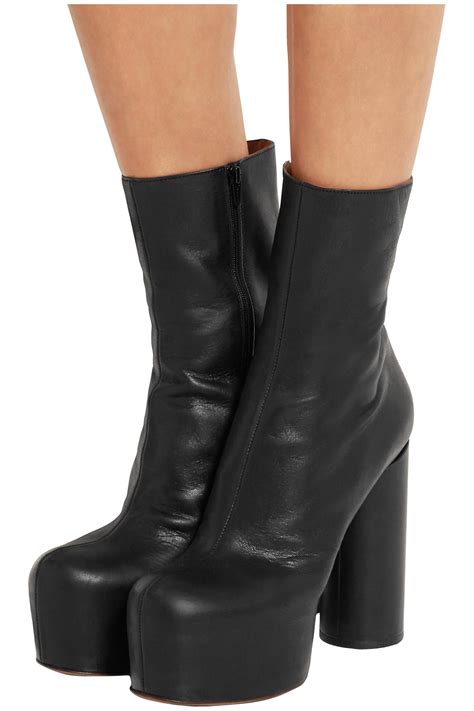 Vetements Leather Platform Boots in Black - Lyst