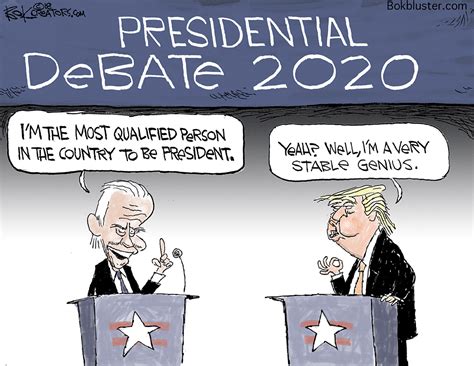 Political cartoon U.S. 2020 presidential debate Joe Biden most ...