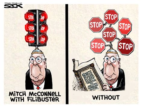 Sack cartoon: Mitch McConnell and the filibuster