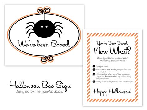 Free Printable BOO Sign Designs... | The TomKat Studio Blog