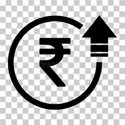 Cost Symbol Rupee Increase Icon. Income Vector Symbol Isolated on Background Stock Vector ...