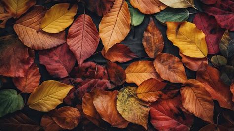 Premium Photo | Autumn leaves wallpaper with orange and brown colors generative ai