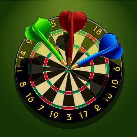 Dartboard with darts in the center 435803 Vector Art at Vecteezy