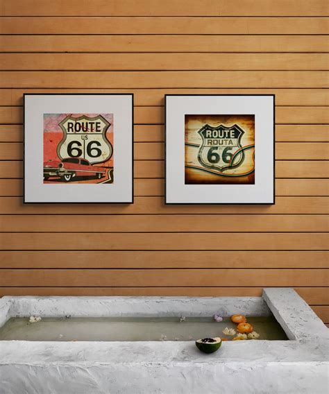 Vintage Route 66 Wall Art Two Route 66 Printable Artworks - Etsy