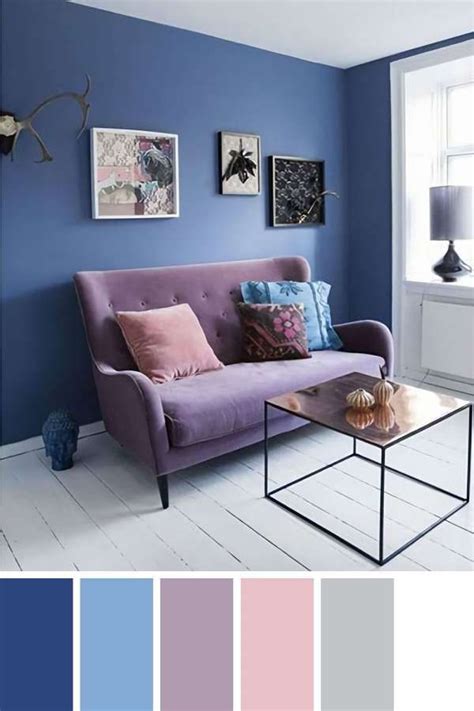 18+ Excellent Blue And Purple And Grey Color Scheme Living Room Gallery in 2020 | Living room ...