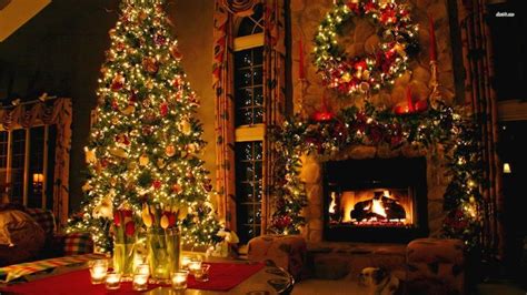 Fireplace Christmas Decor Wallpaper in HD | HD Wallpapers | Mooie kerstbomen, Kerst, Open haard ...