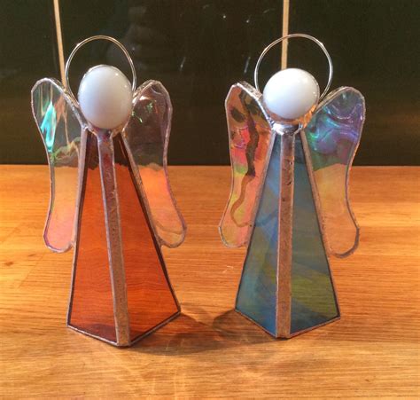 Copper foil stained glass angels | Tiffany glas, Glaskunst, Basteln mit ...