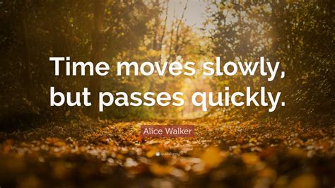 Alice Walker Quote: “Time moves slowly, but passes quickly.” (12 wallpapers) - Quotefancy