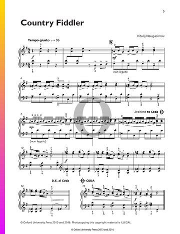 Country Fiddler (Vitalij Neugasimov) Piano Sheet Music - OKTAV