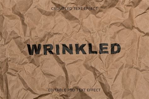 Crumpled paper, photoshop effect add-on | Premium PSD Add-on - rawpixel