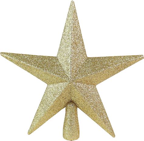 Ornativity Glitter Star Tree Topper - Christmas Gold Decorative Holiday Bethlehem Star Ornament ...