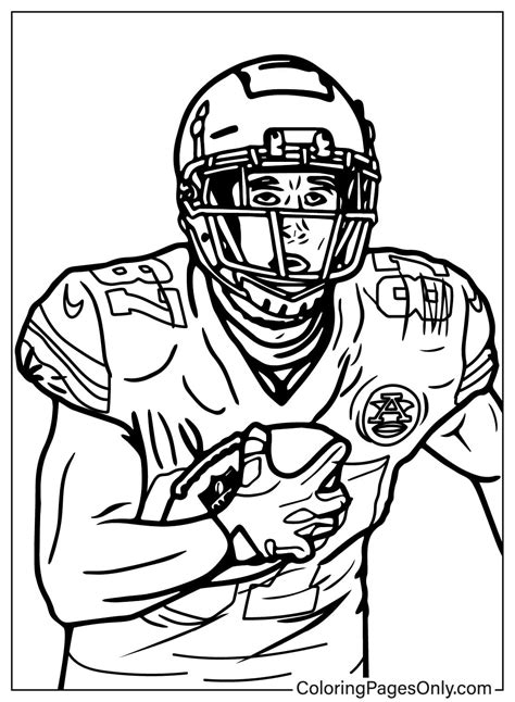 Travis Kelce Coloring Page - Free Printable Coloring Pages