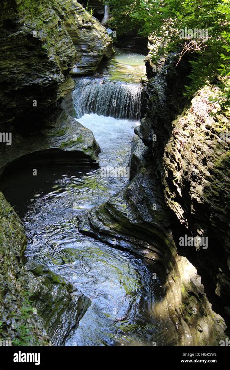 stream with waterfall Stock Photo - Alamy