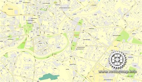 Kharkiv, Ukraine, printable vector street City Plan map, full editable, Adobe illustrator