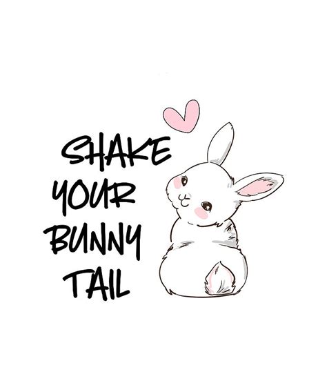 Shake your bunny tail cute bunny easter quote gift Digital Art by ...