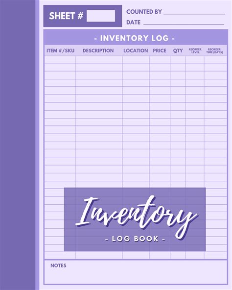 Inventory Log Book: Inventory Log For Small Business | Includes ...