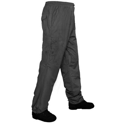 MENS THERMAL FLEECE LINED TROUSERS WATERPROOF CARGO COMBAT RAIN BIKER PANTS M3XL | eBay