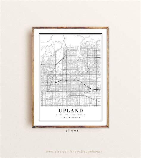 Upland California Map Upland CA Map Upland City Map Upland | Etsy