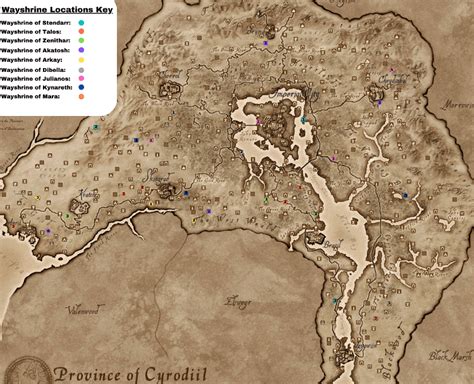 Elder Scrolls Oblivion Wayshrine Locations - Scrolls Guided