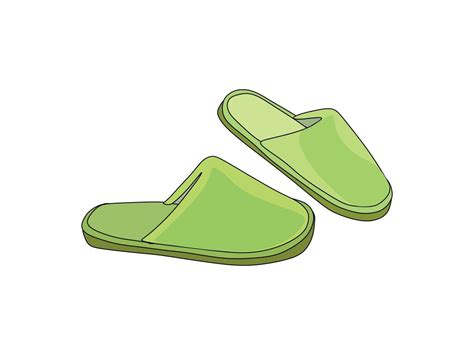 zapatillas de casa icono de vector de dibujos animados aislado en un ...