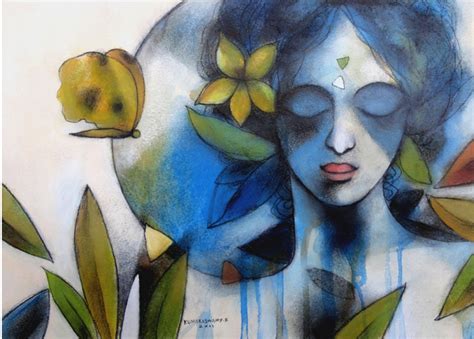 5 Amazing Paintings of Women in Nature by Kumaraswamy B | by Ardizen Artworks | Medium