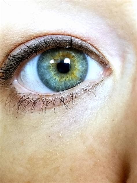 My 4 siblings all have blue eyes and this is what I got. Far away people say green or hazel, I ...