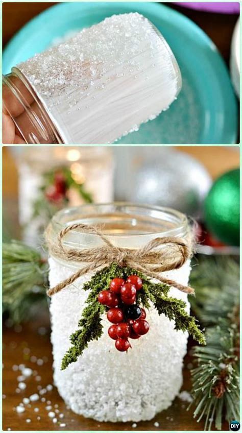 DIY Epsom Salt Snowy Mason Jar Instruction -DIY #Christmas Mason Jar ...