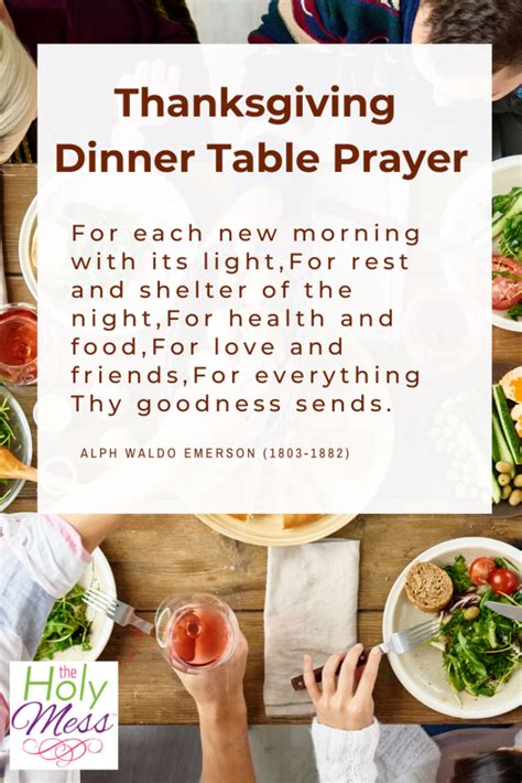 7 Thanksgiving Dinner Table Prayers