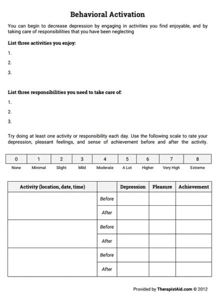 Therapy Aids Worksheets