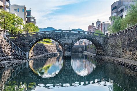 Visit Japan: Meganebashi Bridge is Japan’s oldest stone arch bridge. It represents the street ...