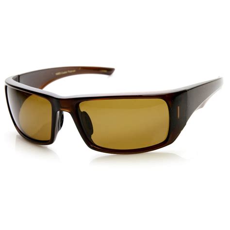 Mens Polarized Action Sports Wrap Around Sunglasses - zeroUV