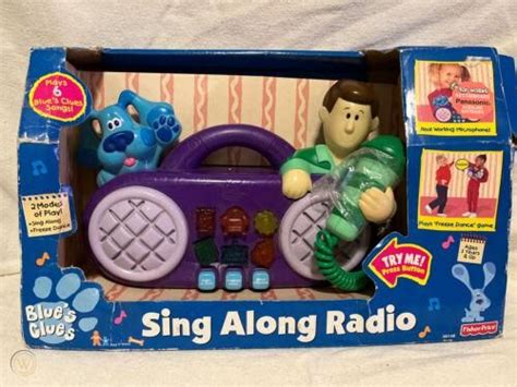 Blue's Clues Radio Microphone Boombox Sing Along Light Up 1999 Fisher Price Box | #3939925741