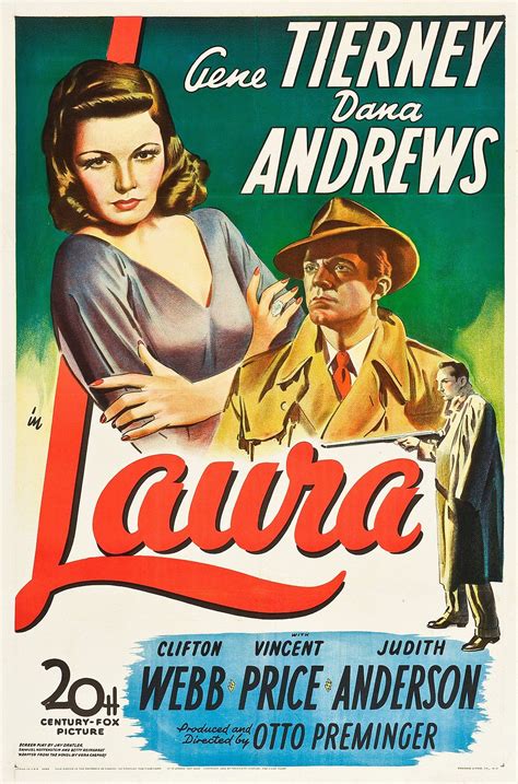 Laura (1944 film) - Wikipedia | Carteleras de cine, Carteles de películas, Peliculas clasicas