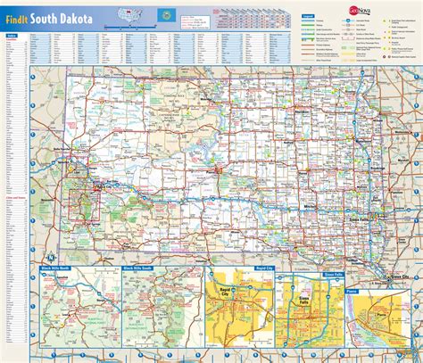 Printable South Dakota Road Map | Printable Map of The United States