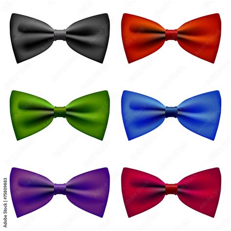 Bow tie colors vintage set Stock Vector | Adobe Stock