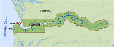 Gambia Physical Map