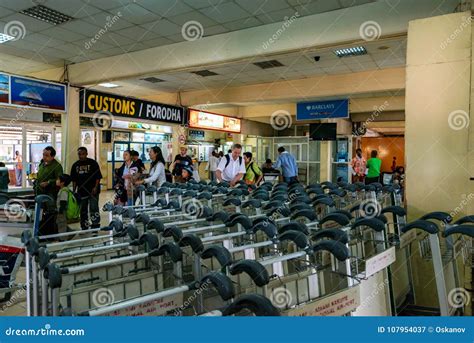 ZANZIBAR ISLAND, TANZANIA - CIRCA JANUARY 2015: Interior of Zanzibar Airport Editorial ...