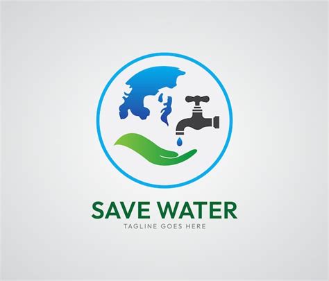 Premium Vector | Save water business logo template water save vector logo