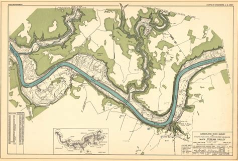 Old Cumberland River- later Lake Cumberland map Cumberland River ...