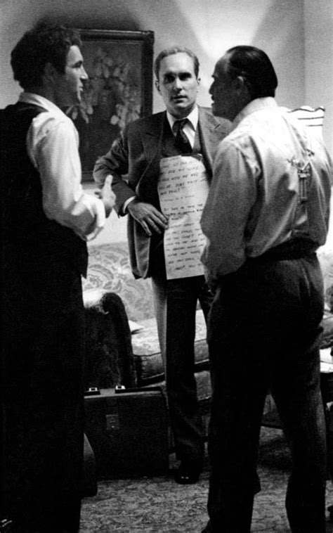 - Brando's cue card on "Godfather" Robert Duvall wears Marlon's speech on the set of Coppola's ...