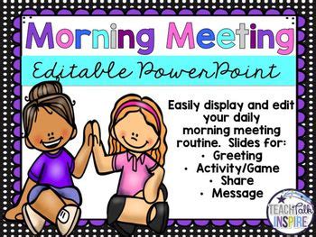 Editable Morning Meeting PowerPoint in 2024 | Morning meeting ...