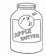 Bluebonkers  Jar Of Apple Butter Simple Objects To Color Coloring Home sketch template