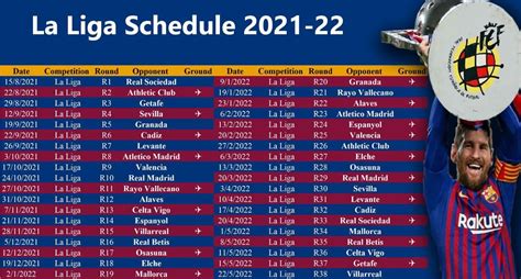 Barça's La Liga schedule is out!... - FC Barcelona Universe