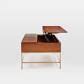 Storage Coffee Table - Walnut/Antique Brass | west elm