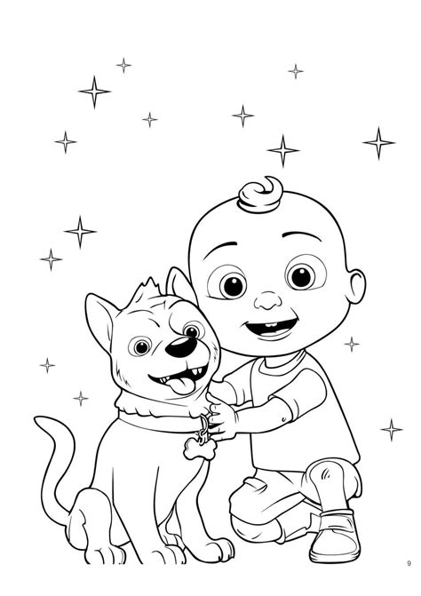 Kids Coloring Pages Cocomelon & Pup - Etsy Singapore