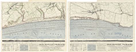 Secret maps prepared for the D-Day landing at Omaha Beach - Rare & Antique Maps