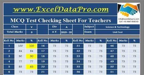 Download Multiple Choice Question - MCQ Test Checking Sheet Excel ...