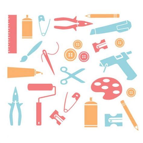 A Crafter's best friends - Click to Download this free craft supplies clipart set | Free craft ...