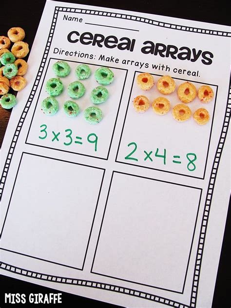 Fun array activities to do at home with cereal or any food to learn ...