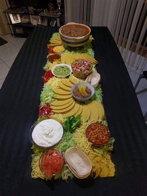 Taco platter | Taco bar party, Mexican theme party food, Taco bar